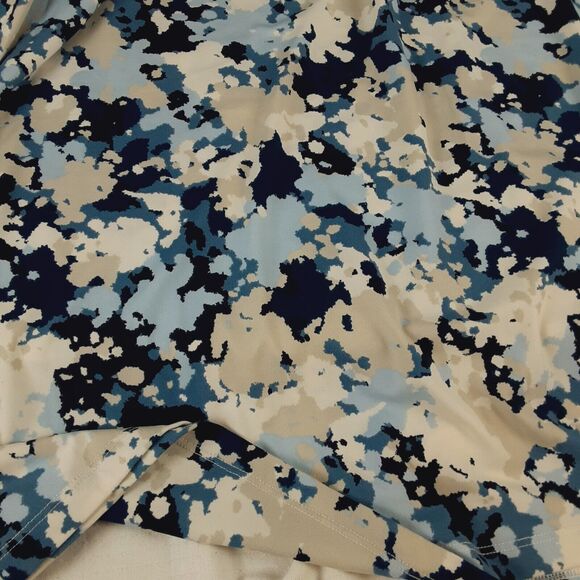 Liz Lange Womens Knit Dress Size Large Blue Multi Floral Sleeveless Wrap Front - Picture 11 of 11